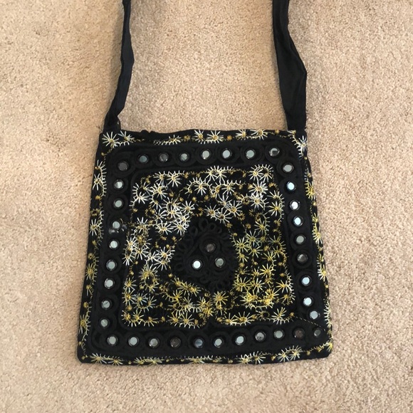 Black & girls printed boho chic bag - Picture 2 of 4